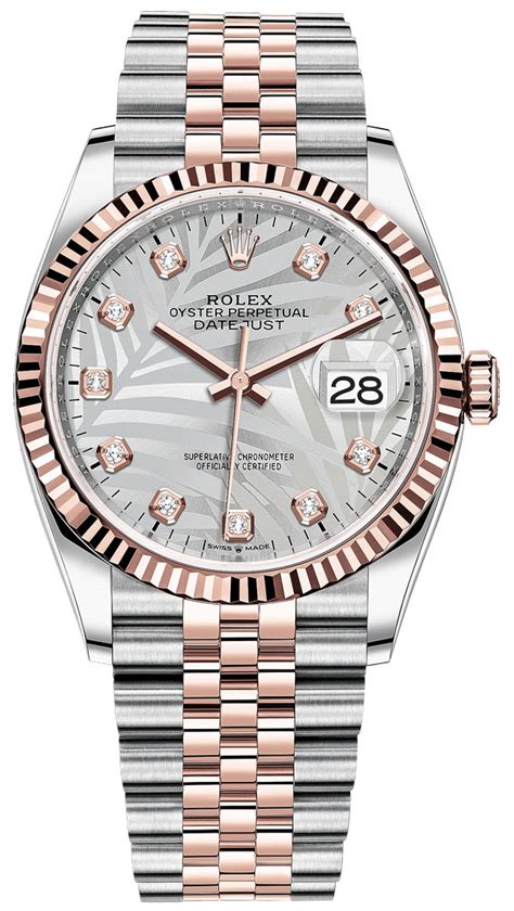 rolex datejust 36 smooth silver bezel with diamond dial|rolex 36mm datejust with diamonds.